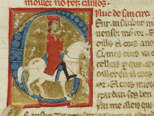 Uc su di un cavallo bianco, ms 854, fol 127 BnF