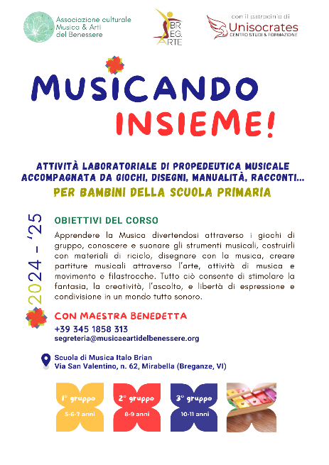 percorso musicale per bambini e ragazzi con Maestra Benedetta